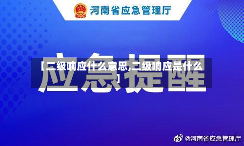 【二级响应什么意思,二级响应是什么】-第2张图片