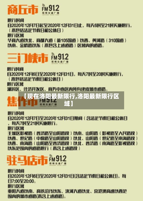 【现在洛阳最新限行,洛阳最新限行区域】-第1张图片
