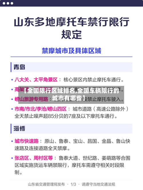 【全国限行区域排名,全国车辆限行的城市有哪些】
