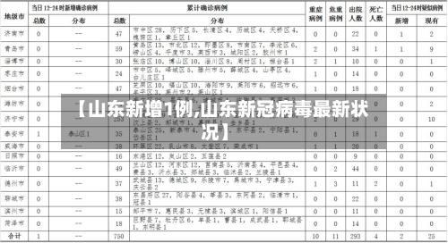 【山东新增1例,山东新冠病毒最新状况】-第3张图片
