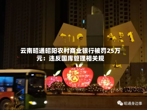 云南昭通昭阳农村商业银行被罚25万元：违反国库管理相关规-第2张图片
