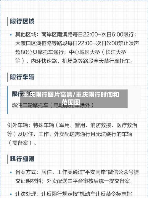 重庆限行图片高清/重庆限行时间和范围图