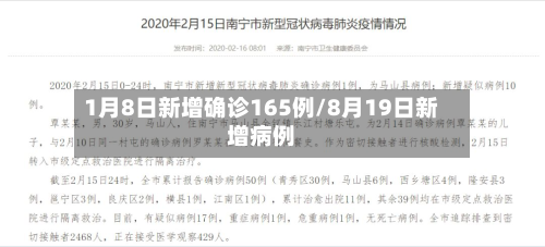 1月8日新增确诊165例/8月19日新增病例